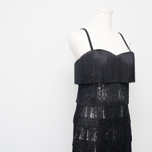 Dress the Population -  Rebecca Fringe Cocktail Minidress - Picture 8 of 11